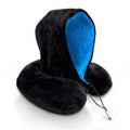 Hooded Neck Pillow: Black x Blue